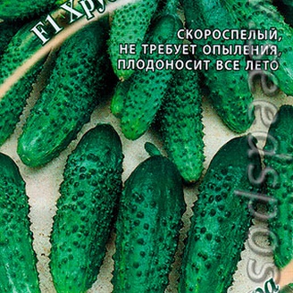 Огурец Хрустящая грядка F1, 1+1, пикуль, 20 шт.